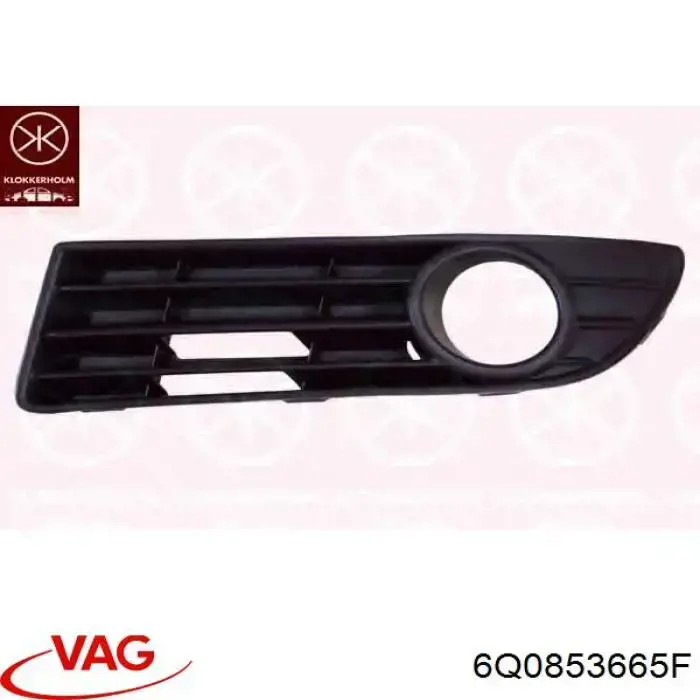 Comprar 6Q0853665F VAG Rejilla izquierda del parachoques delantero