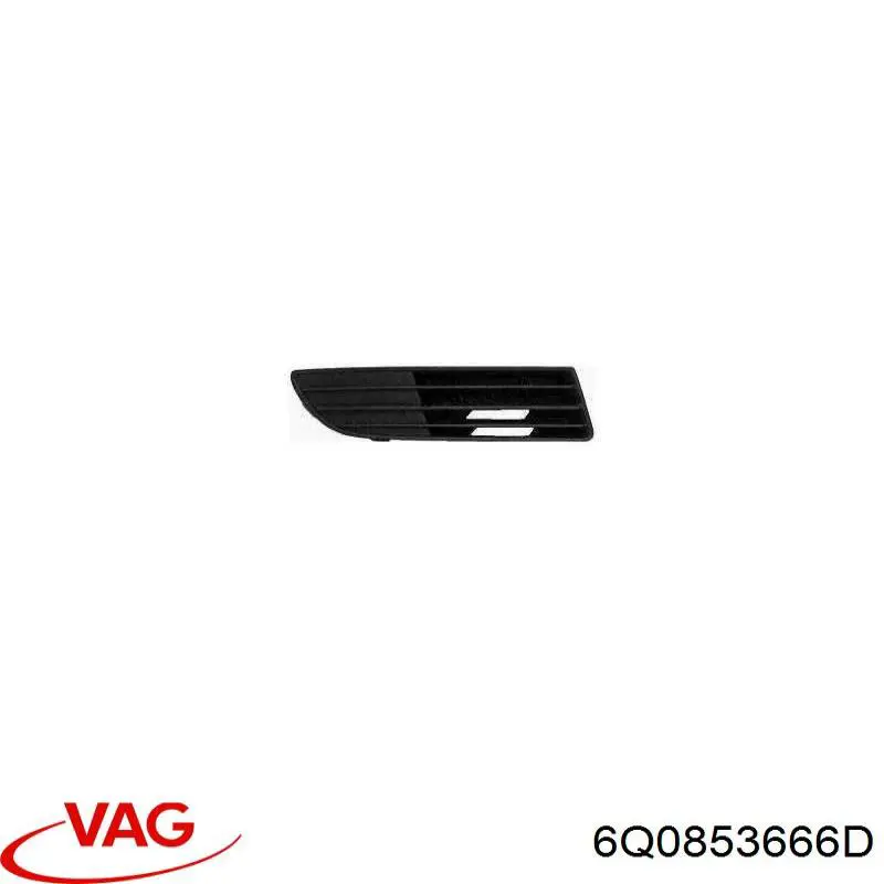 Comprar 6Q0853666D VAG Rejilla derecha del parachoques delantero