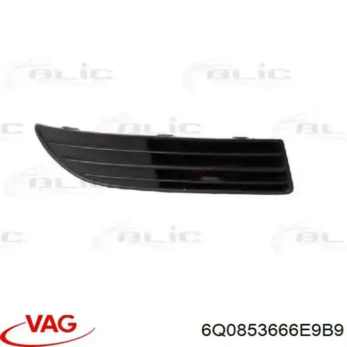 Comprar 6Q0853666E9B9 VAG Tapa de rejilla de faro antiniebla delantero derecho