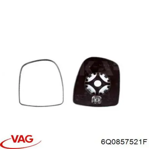 Cristal de espejo retrovisor exterior izquierdo VAG 6Q0857521F precio, desde 12,19 EUR
