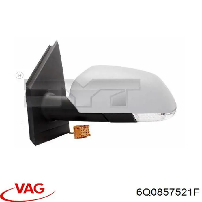 Cristal de Retrovisor Exterior Izquierdo VAG 6Q0857521F