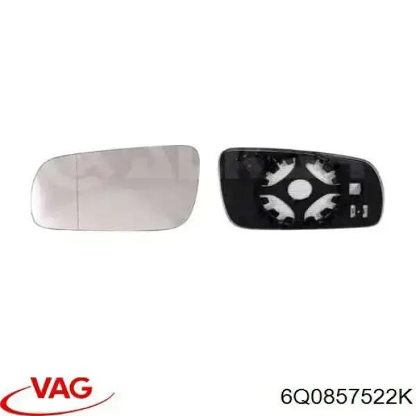 6Q0857522K VAG Cristal de espejo retrovisor derecho