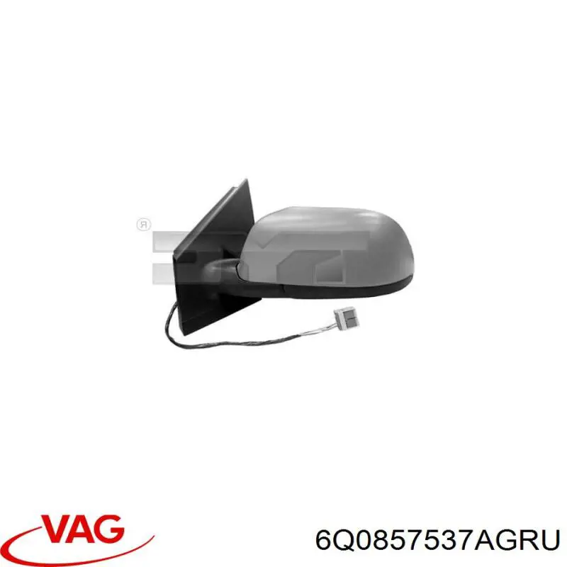 Cubierta De Espejo Retrovisor Izquierdo 6Q0857537AGRU VAG