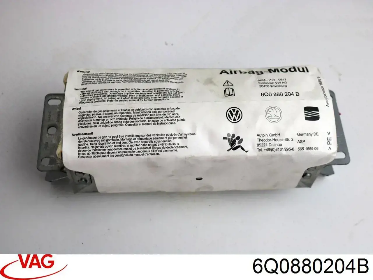 Airbag lateral del pasajero VAG 6Q0880204G precio, desde 69,70 EUR
