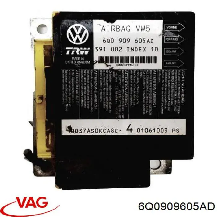6Q0909605AD003 VAG procesador del modulo de control de airbag