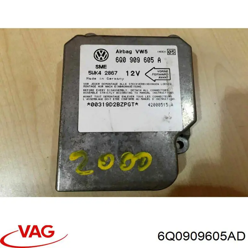 Comprar 6Q0909605AD VAG Módulo de control de airbag