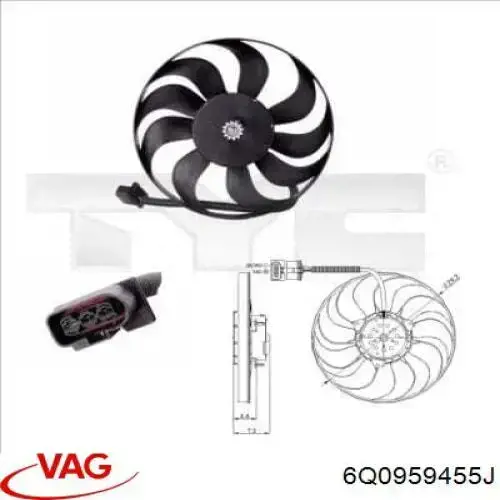 Comprar 6Q0959455J VAG Ventilador del motor