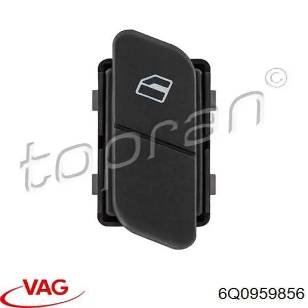 Botón de encendido del motor del elevalunas trasero 6Q0959856 VAG