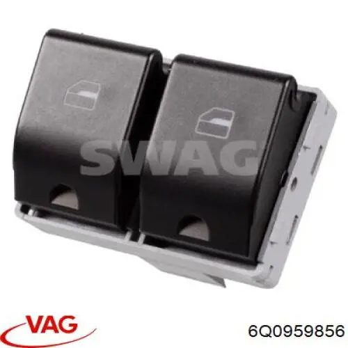 6Q0959856 VAG Botón de encendido del motor del elevalunas trasero