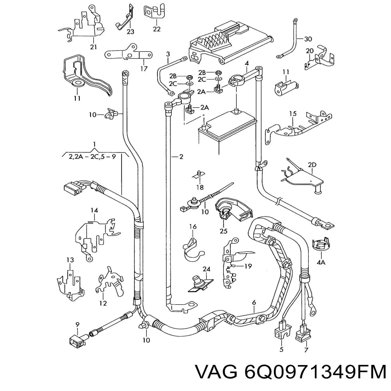 Mazo de cables del compartimiento del motor VAG 6Q0971349FM precio, desde 186,81 EUR