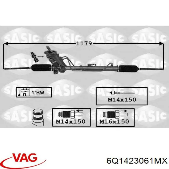 Comprar 6Q1423061MX VAG Cremallera