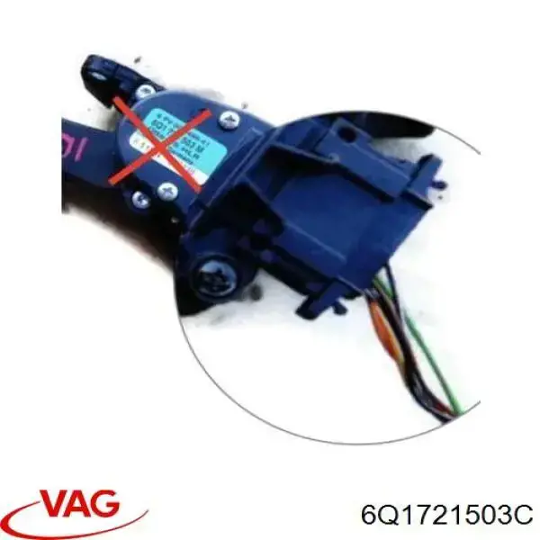 Pedal del acelerador 6Q1721503C VAG