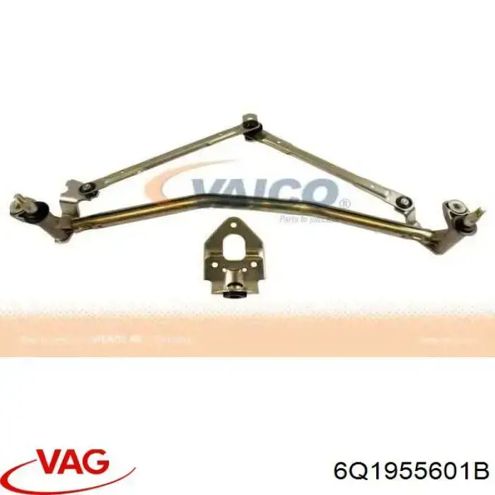 Trapezio del limpiaparabrisas VAG 6Q1955601B