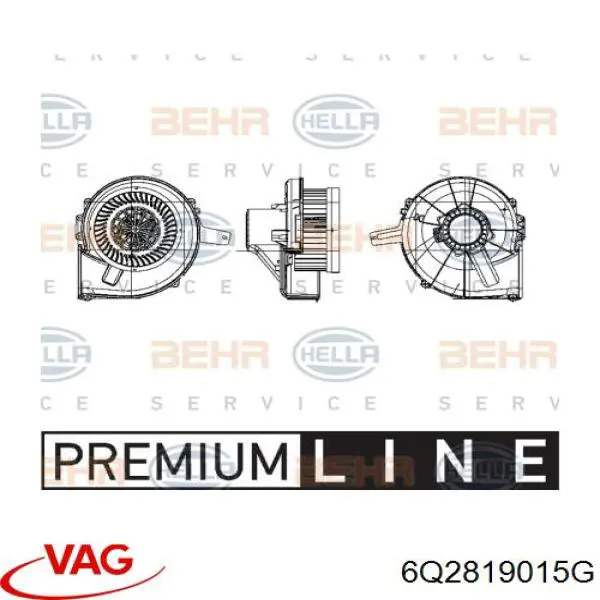 6Q2819015G VAG motor eléctrico, ventilador habitáculo