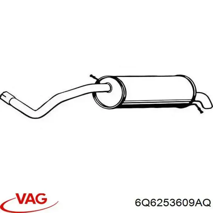 Silenciador trasero VAG 6Q6253609AQ precio, desde 79,95 EUR