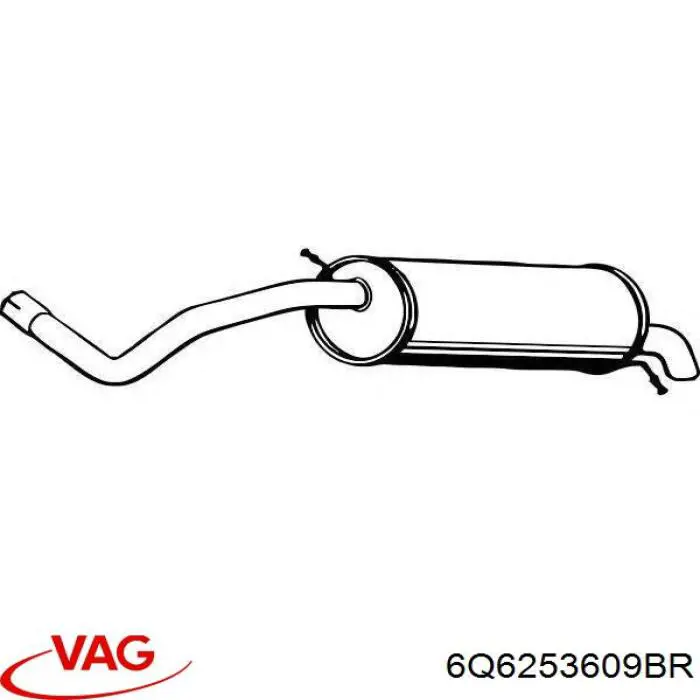 Silenciador trasero VAG 6Q6253609BR precio, desde 120,86 EUR