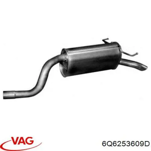 6Q6253609D VAG silenciador posterior