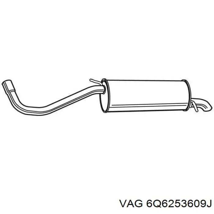 Silenciador trasero VAG 6Q6253609J precio, desde 81,02 EUR