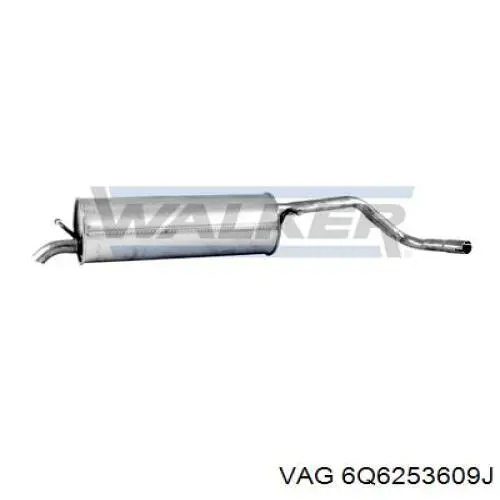 Comprar 6Q6253609J VAG Silenciador trasero