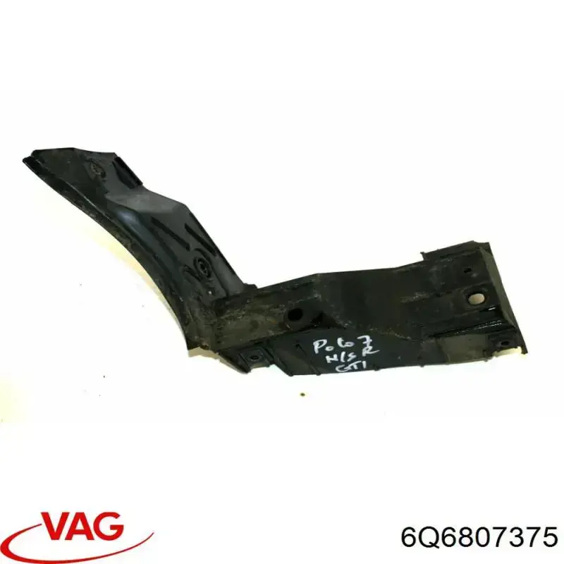6Q6807375 VAG Soporte de paragolpes trasero izquierdo