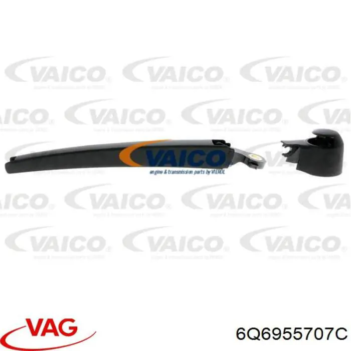 Brazo del limpiaparabrisas, trasero 6Q6955707C VAG