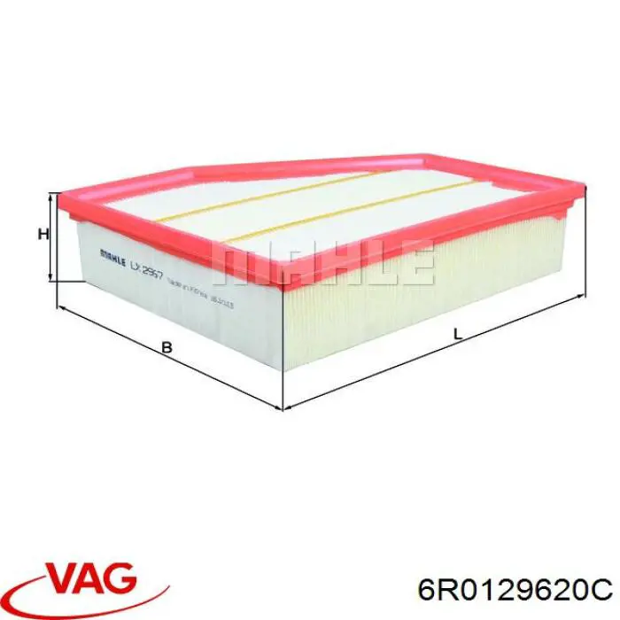 Comprar 6R0129620C VAG Filtro de aire