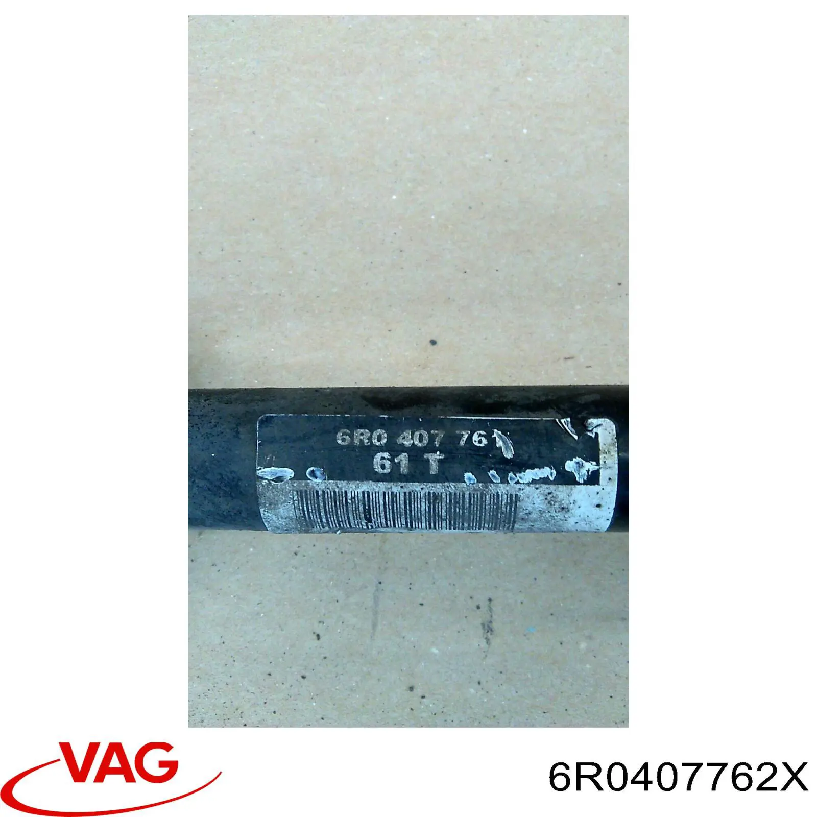 6R0407762X VAG Semieje delantero derecho