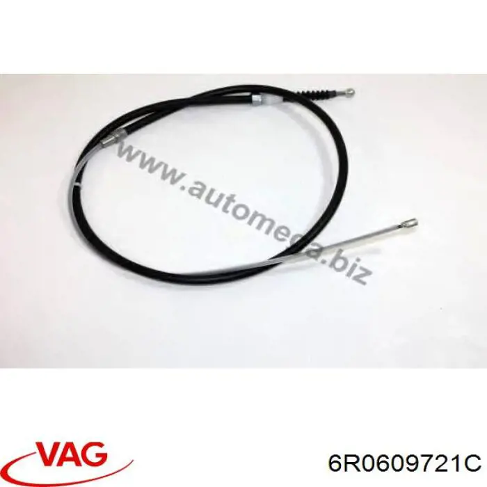 6R0609721C VAG cable de freno de mano trasero derecho/izquierdo