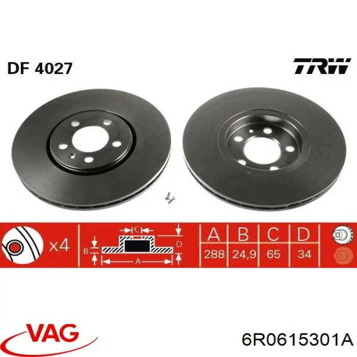 Freno de disco delantero Mercedes E C124