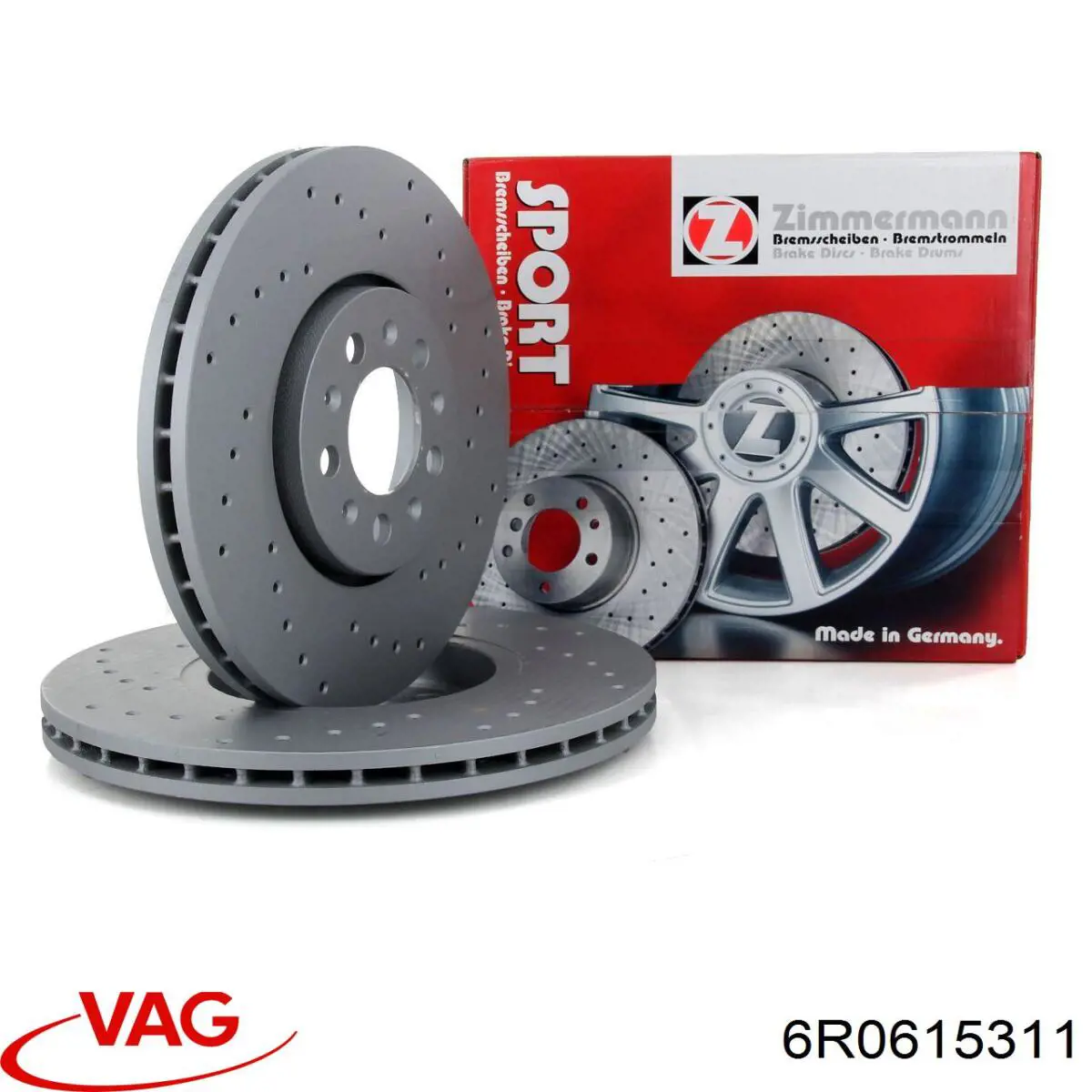 Protector del disco de freno delantero izquierdo 6R0615311 VAG