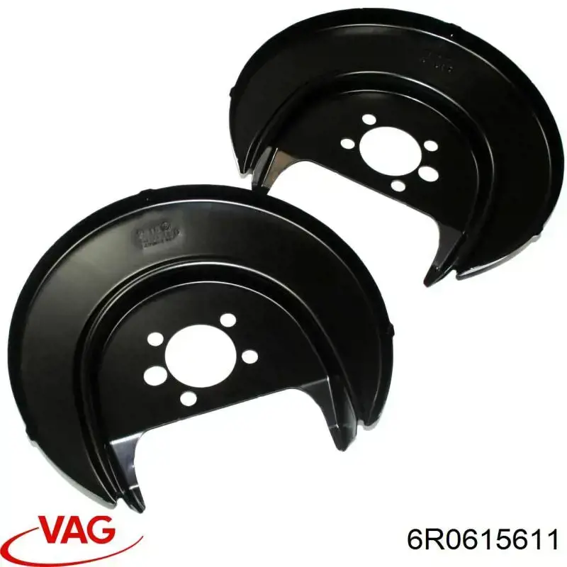 6R0615611 VAG chapa protectora contra salpicaduras, disco de freno trasero izquierdo