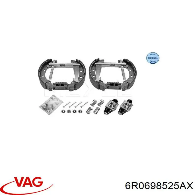 6R0698525AX VAG Zapatas de freno de tambor traseras
