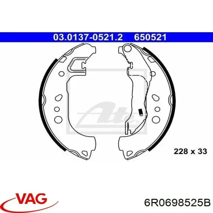 Zapatas de freno de tambor traseras VAG 6R0698525B precio, desde 27,24 EUR
