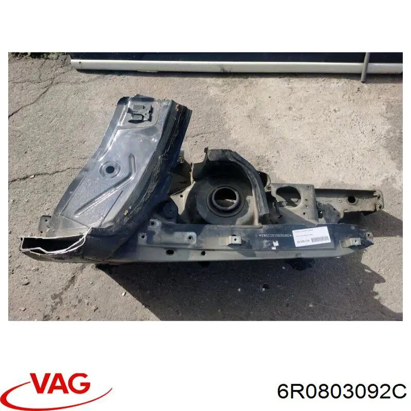 Longuero del chasis delantero derecho Volkswagen Polo V RUS (602, 604, 612, 614)