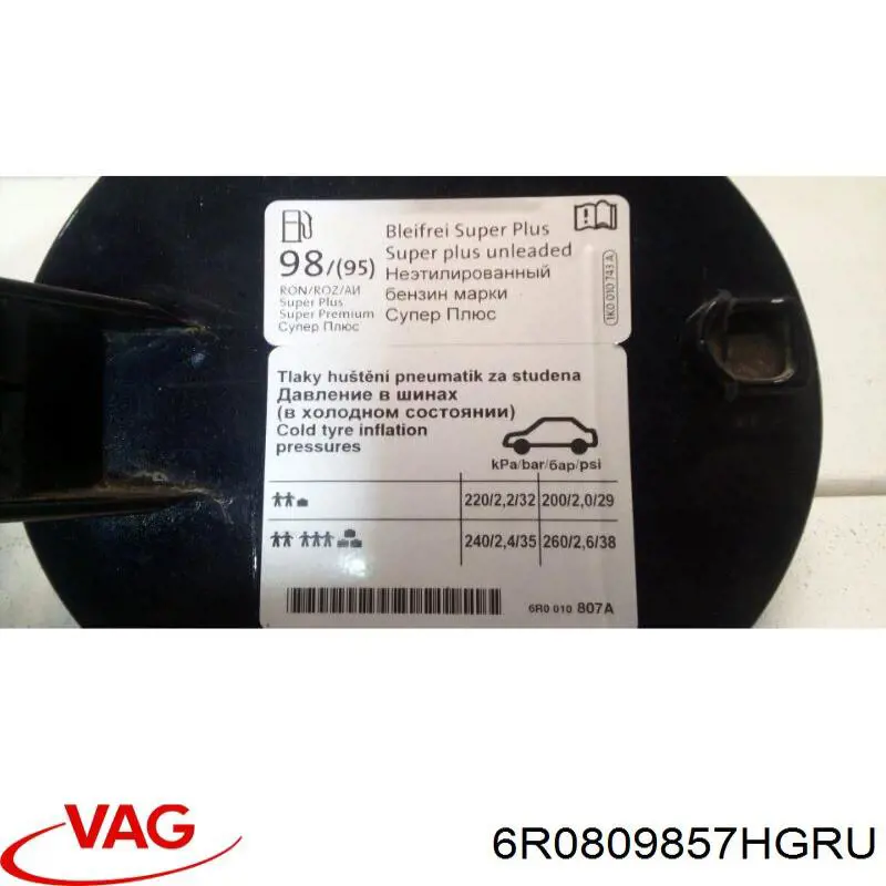 Tapa del depósito de gasolina VAG 6R0809857H precio, desde 66,79 EUR