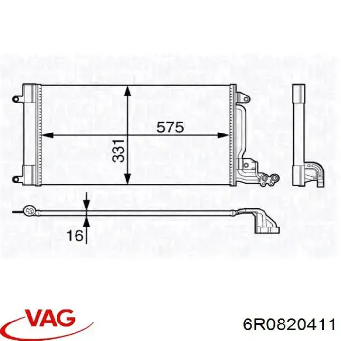 Comprar 6R0820411 VAG Condensador de aire acondicionado
