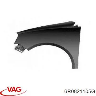 6R0821105G VAG guardabarros delantero izquierdo