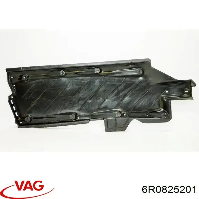 Protector de bajos delantero izquierdo 6R0825201B VAG
