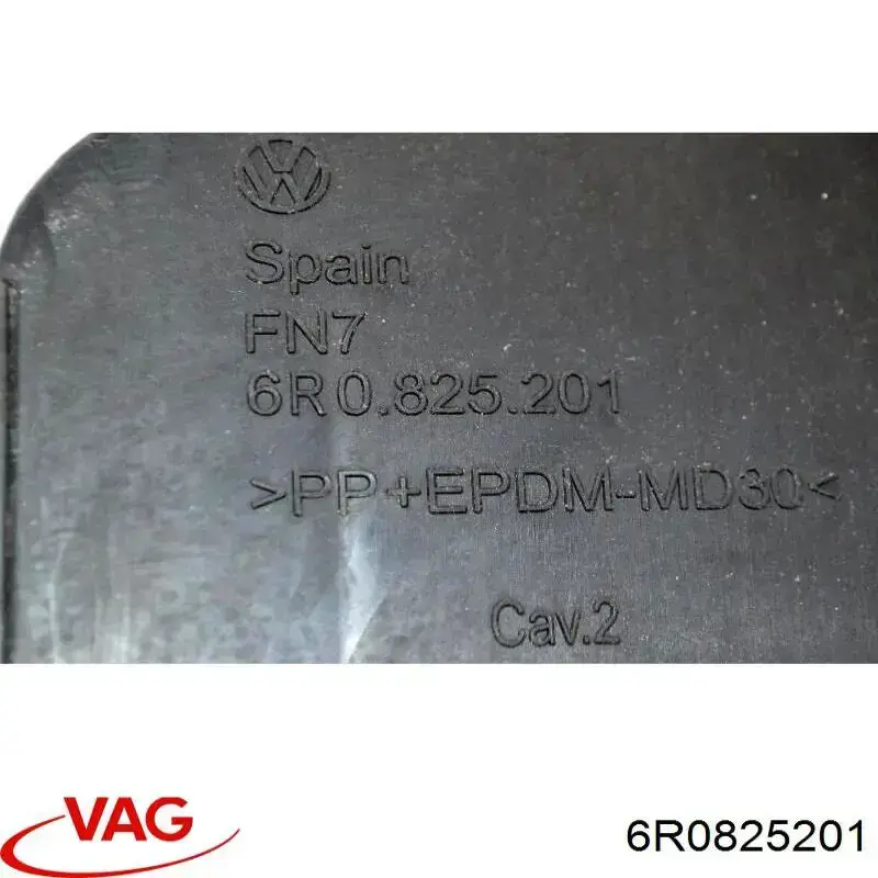 6R0825201B VAG Protector de bajos delantero izquierdo