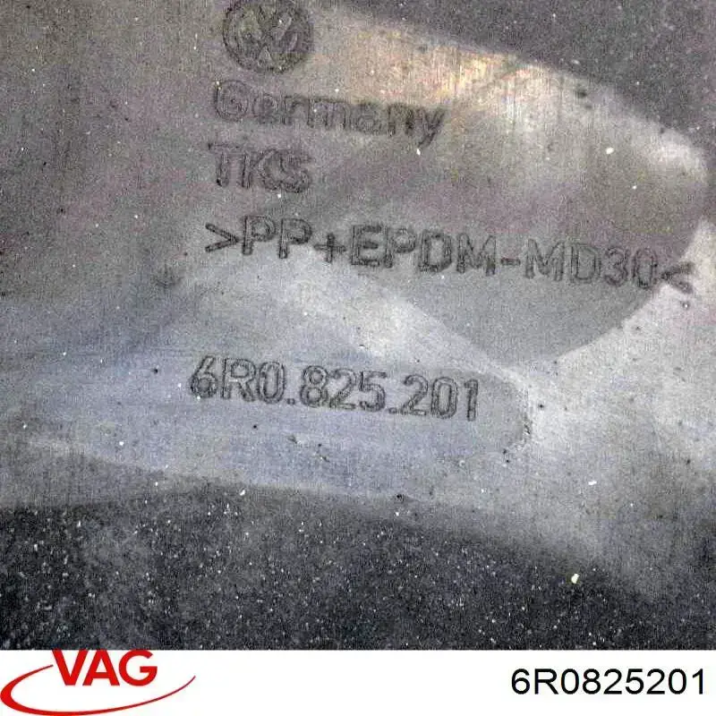 Protector de bajos delantero izquierdo VAG 6R0825201 precio, desde 87,74 EUR