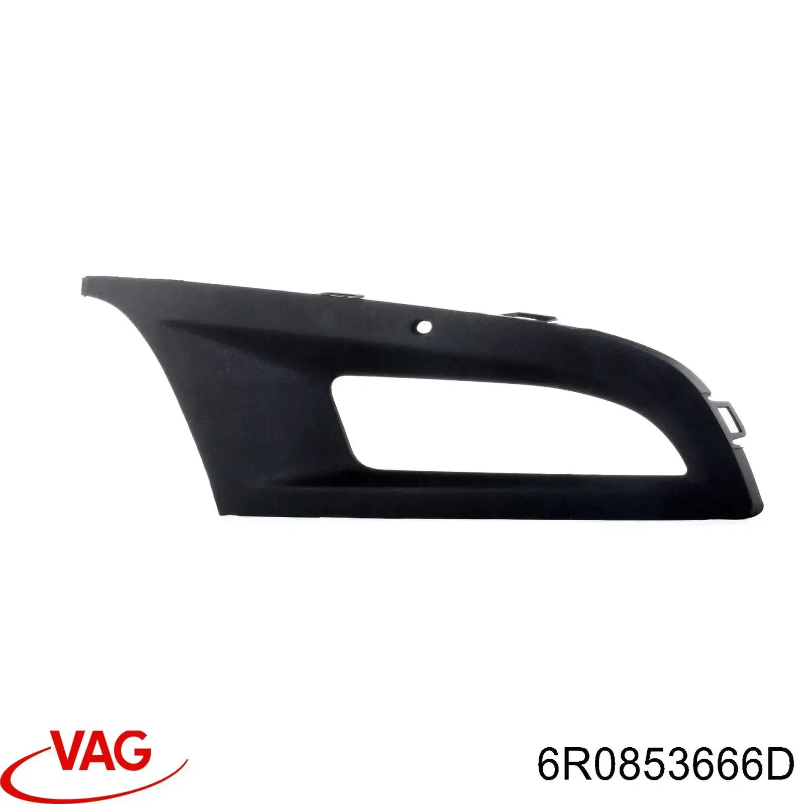 Tapa de rejilla de faro antiniebla delantero derecho 6R0853666D VAG