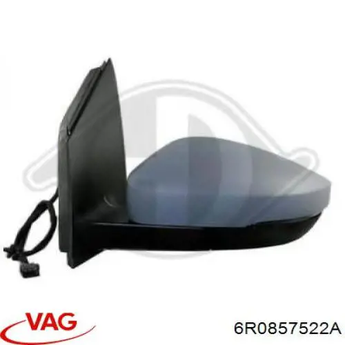 VG0237513 Prasco cristal de espejo retrovisor exterior derecho