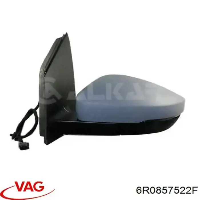 6R0857522F VAG cristal de espejo retrovisor exterior derecho