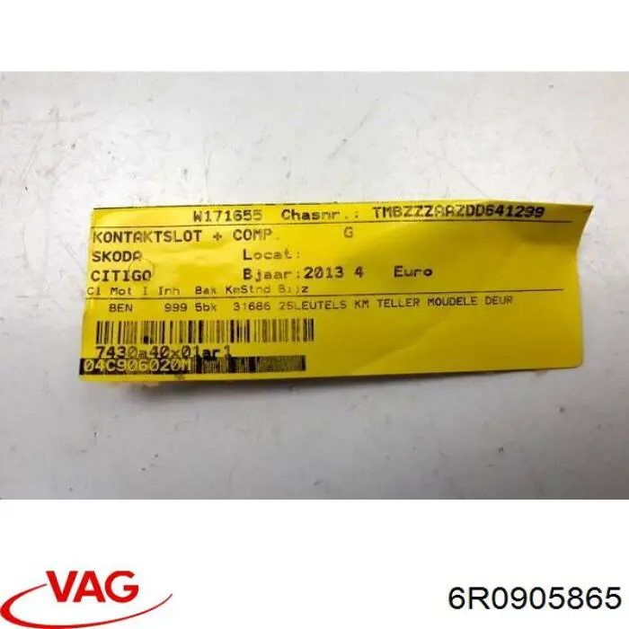 Interruptor de arranque VAG 6R0905865 precio, desde 8,16 EUR
