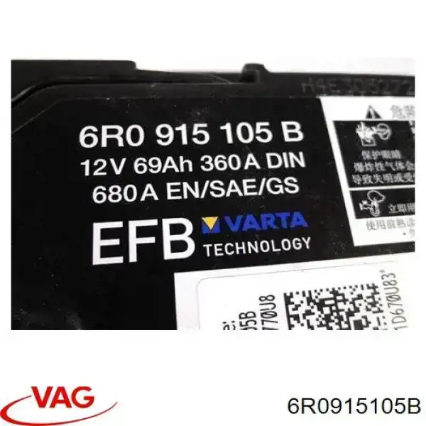 Batería de Arranque VAG (6R0915105B)