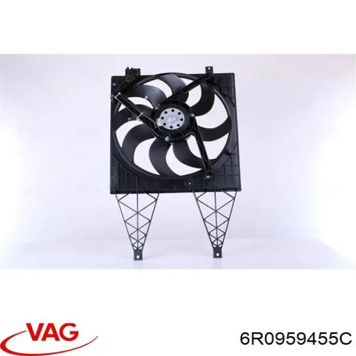 6R0959455C VAG Ventilador eléctrico de aire acondicionado completo (motor y aspa)