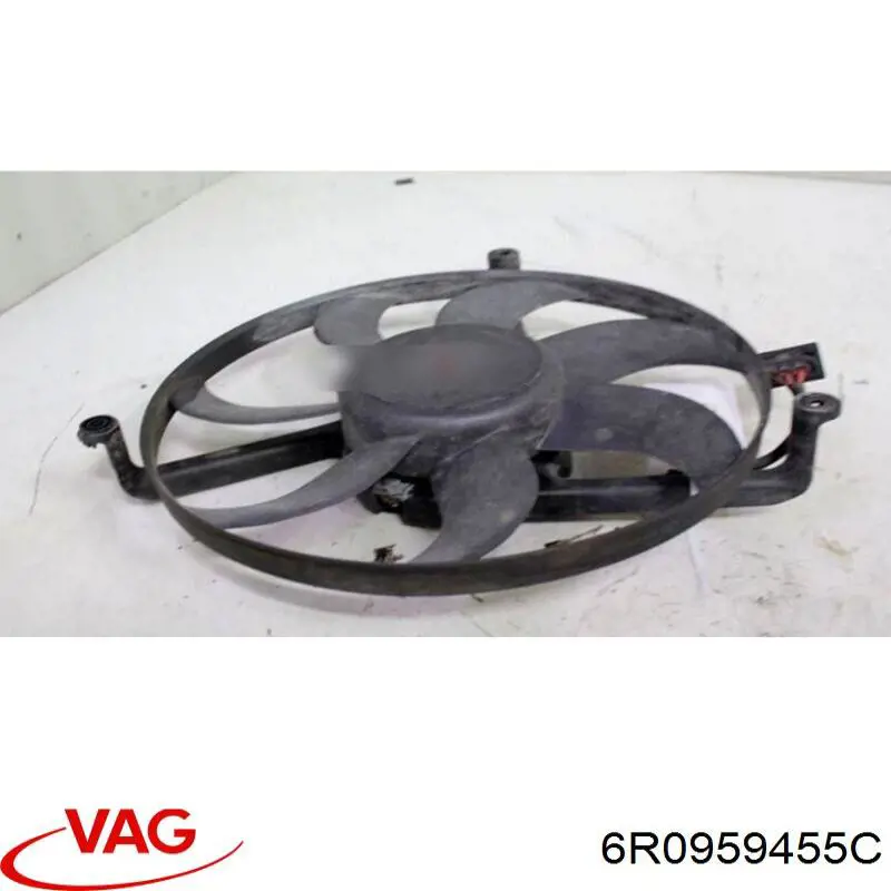 Ventilador eléctrico de aire acondicionado completo (motor y aspa) VAG 6R0959455C