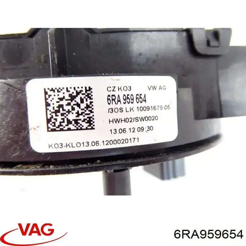 6RA959654 VAG anillo airbag del volante