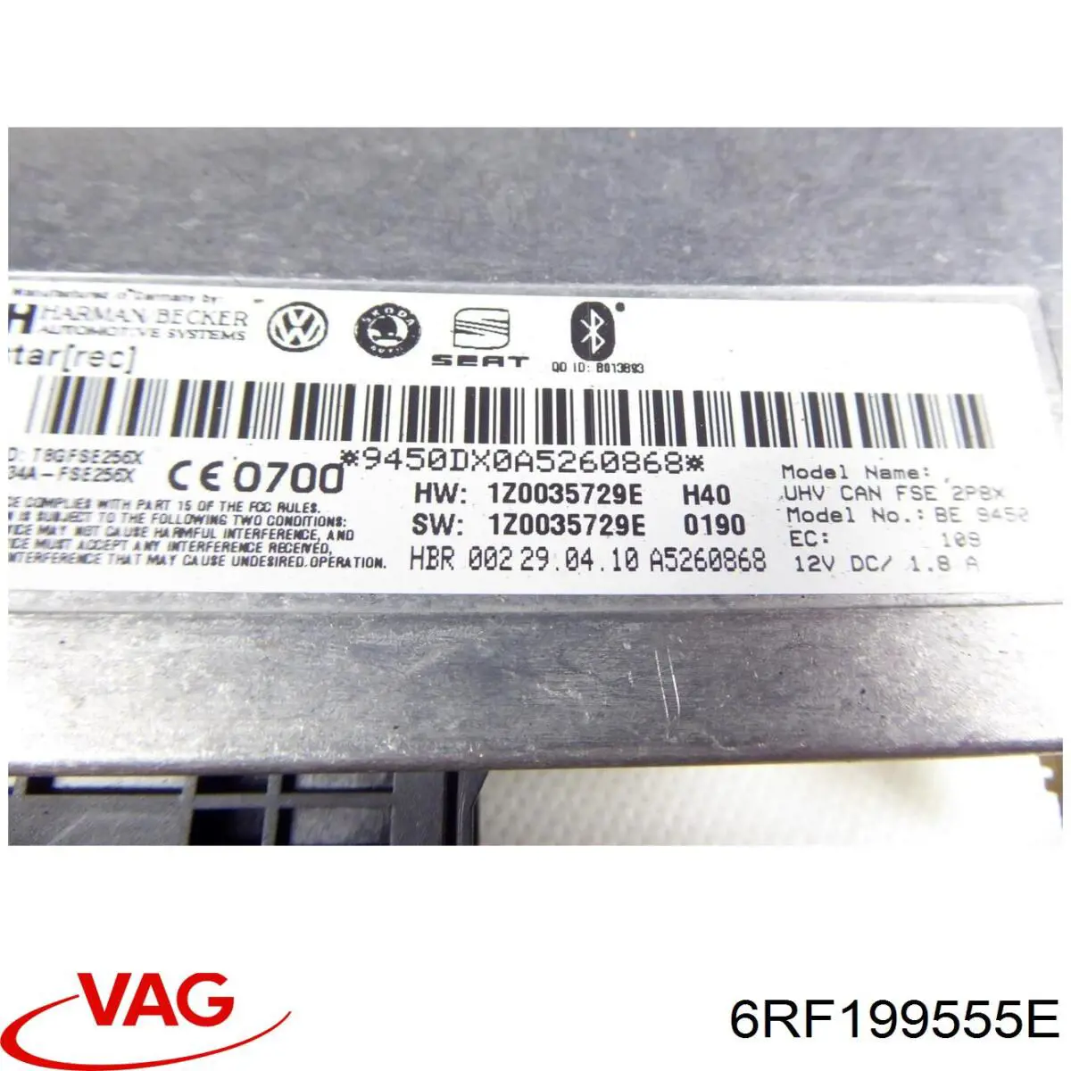 6RF199555E VAG Soporte de motor trasero izquierdo
