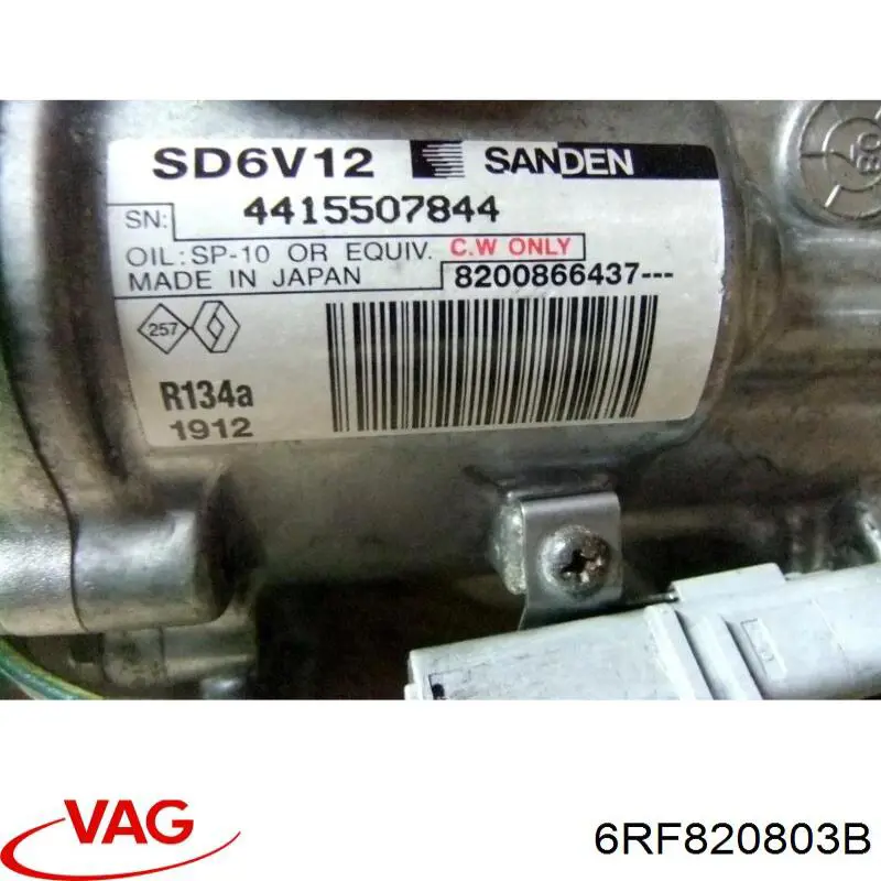 Comprar 6RF820803B VAG Compresor de aire acondicionado coche
